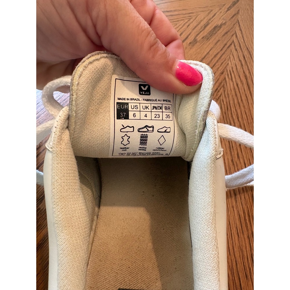Veja V-12 Leather Sneakers White Lavender Mint Green Womens Size 6 EUR 37 - Picture 9 of 9